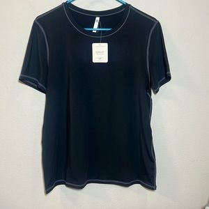 Fabletics Black Phoenix Lite Short Sleeve Top Shirt Large